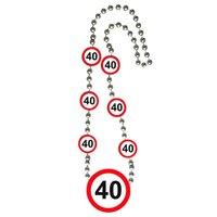 Traffic Sign 40th Necklace
