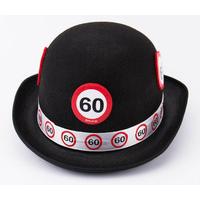 Traffic Sign 60th Black Bowler Hat