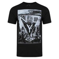 tri city nyc t shirt in black dissident