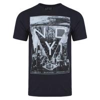 tri city nyc t shirt in navy dissident