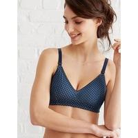 triangle nursing bra black