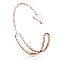 Triangle Arrow Gold/Silver Cuff Bangle Bracelet Jewelry (67cm)