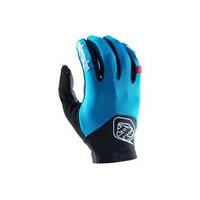 troy lee designs ace 20 full finger glove light blue l