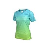 Troy Lee Designs Women\'s Skyline Dissolve Short Sleeve Jersey | Light Blue/Light Green - XL