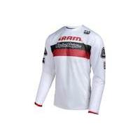 troy lee designs sprint air sram racing long sleeve jersey white l