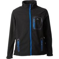 Trespass Mens Amherst Soft Shell Jacket Black/Azure