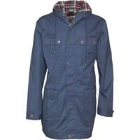 trespass mens madwax hooded wax jacket navy