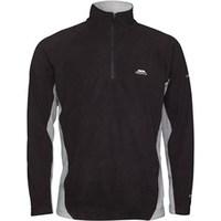 Trespass Mens Tron 1/2 Zip Fleece Black