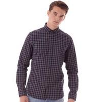 troy mens gingham shirt dark navy