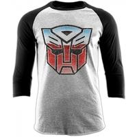 Transformers - Autobot Logo Unisex X-Large Baseball Shirt - White