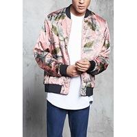 Tropical Print Bomber Jacket