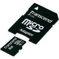 transcend uhs i premium 8gb microsdhc flash card with adaptor class 10