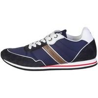 trussardi 77s524 149 dkblu white mens shoes trainers in blue