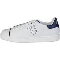 trussardi 77s501 148 white blu mens shoes trainers in white