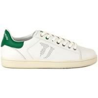 trussardi leather mens shoes trainers in multicolour