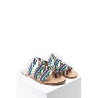 Tribal Print Toe Ring Sandals