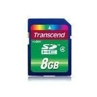 transcend 8gb secure digital high capacity flash card class 4