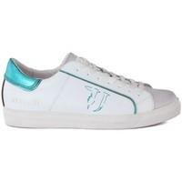 trussardi leather womens shoes trainers in white