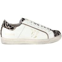 trussardi leather womens shoes trainers in multicolour