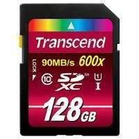 transcend uhs i 600x 128gb secure digital xc card class 10