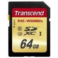 Transcend Uhs-i U3 (64gb) Secure Digital Xc Card (class 10)