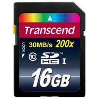 transcend 16gb secure digital high capacity class 10 flash card