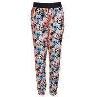 tropical print soft trousers