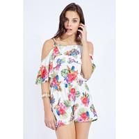 TROPICAL FRILL PLAYSUIT