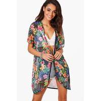 Tropical Mesh Kimono - multi