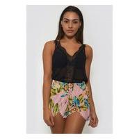 tropicano pink pom pom shorts