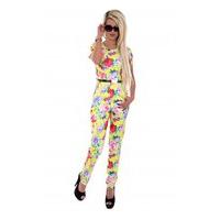 tropicano gold belted jumpsuit