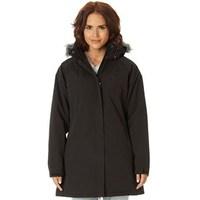 trespass womens san fran insulated parka jacket black