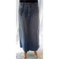Trader Jeans Company Size 12 Long Blue Denim Skirt