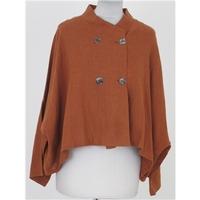 Transparente, size XXL burnt orange linen cropped jacket