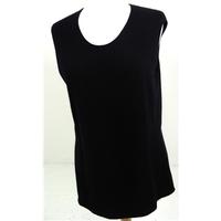Trixi Schober Size XL High Quality Soft and Luxurious Pure Cashmere Black Sleeveless Jumper