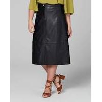 Traffic People PU Midi Skirt