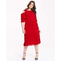 Truly You Red Pleat Dress