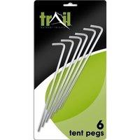 Trail Metal Tent Pegs (pack Of 6) - Metallic