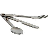 Trail Stainless Steel Camping Cutlery Set (pack Of 3) - Metallic