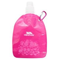 trespass hydromini collapsible water bottle pink
