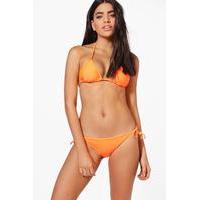triangle bikini set orange