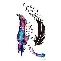 Trendy Waterproof Small Fresh Wild Goose Feather Pattern Tattoo Stickers - Photo Color Charming Body Accessories