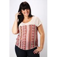 Tribal Print Red Blouse