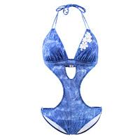 Trikini Swimsuit Emmatika Denim Triki Blue