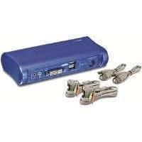 TRENDnet TK-204UK 2-Port DVI USB KVM Switch with Audio Kit (Blue)