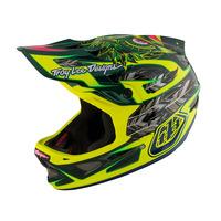 troy lee designs d3 carbon mips green helmet