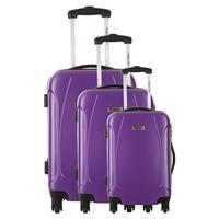 travel one swindon set of 3 suitcases violet