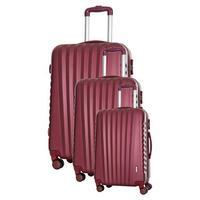 Travel One Hills Set of 3 Suitcases, Bordeaux