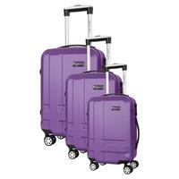 Travel One Sea Set of 3 Suitcases, Violet