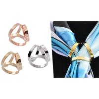 Triple Ring Scarf Buckle - 3 Colours